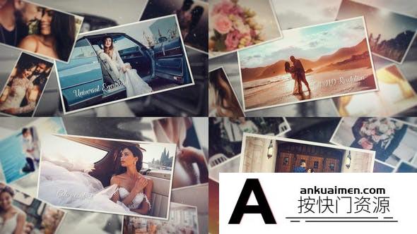 [婚礼AE模板]婚礼相册照片墙片头AE模板- Inspiring Wedding Cinematic Slideshow