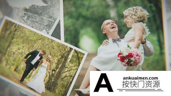 [婚礼AE模板]婚礼照片相册幻灯片展示片头AE模板- Wedding