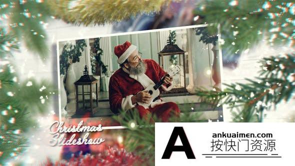 [相册AE模板]圣诞节照片相册展示片头 AE模板-Christmas Slideshow