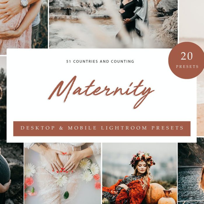 [人像LR预设]户外孕妇人像摄影后期Lightroom预设 Lightroom Presets – Maternity