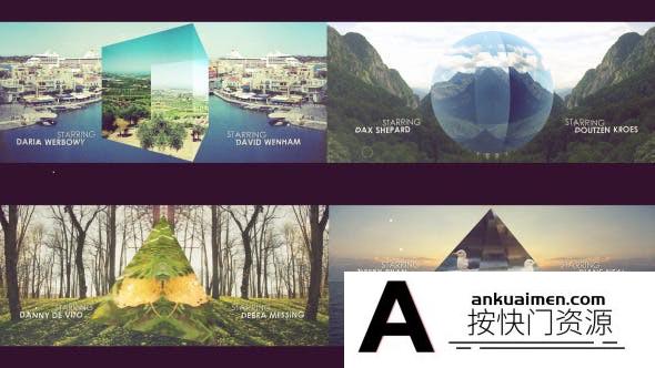 [开场片头]图形折射视频宣传片头AE模板- Movie Titles – Movie Opener