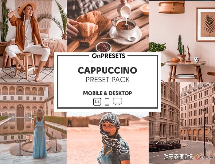 [人像LR预设]卡布诺奇咖啡色调人像调色Lightroom预设 OnPresets-CAPPUCCINO