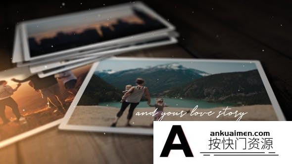 [婚礼AE模板]浪漫婚礼照片相册回忆片头AE模板- Romantic Photo Story