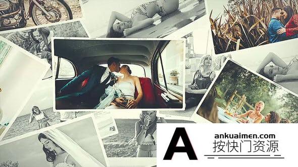 [相册AE模板]照片墙相册开场AE模板- Memories Photo Slideshow