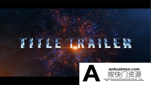 [文字标题]大气火星粒子文字宣传片AE模板- Title Trailer