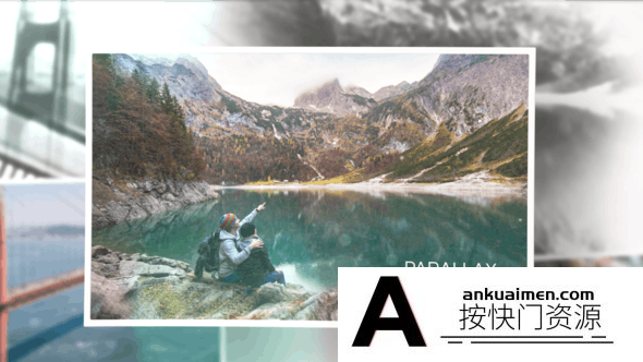 [三维AE模板]三维空间视差图片相册展示开场AE模板- Photo Slideshow Parallax