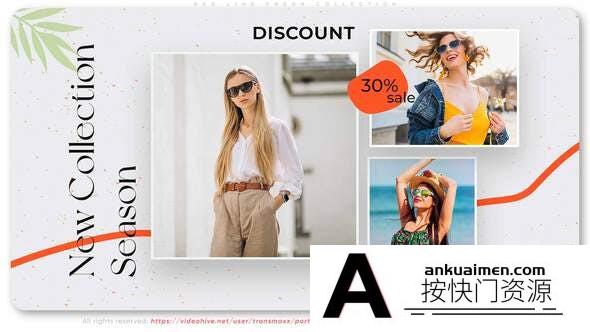 [宣传推广]时尚图片展示片头AE模板- Red Line Fresh Collection