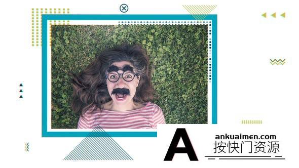 [相册AE模板]时尚小图形元素相册照片开场AE模板- Shapes Slideshow