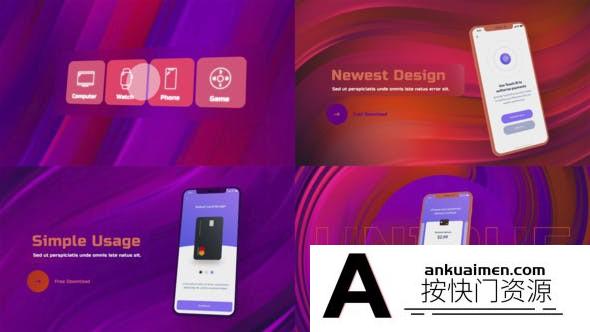 [APP模板]iPhone手机APP宣传展示动画AE模板-iModel App Promo