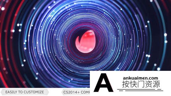 [logo模板]科技感线条Logo动画AE模板- Trails Tonnel Logo Reveal