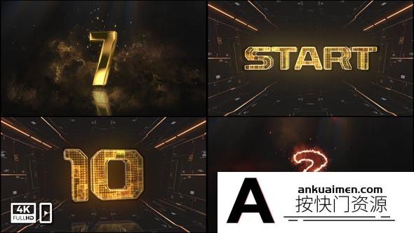 [开场片头]大气震撼倒计时动画片头AE模板- Countdown Pack