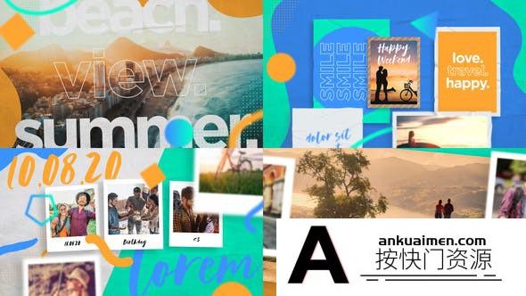 [相册AE模板]旅游照片相册展示片头AE模板- Photo Slideshow