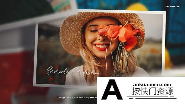 [相册AE模板]简洁照片相册幻灯片开场AE模板- Simple Slideshow