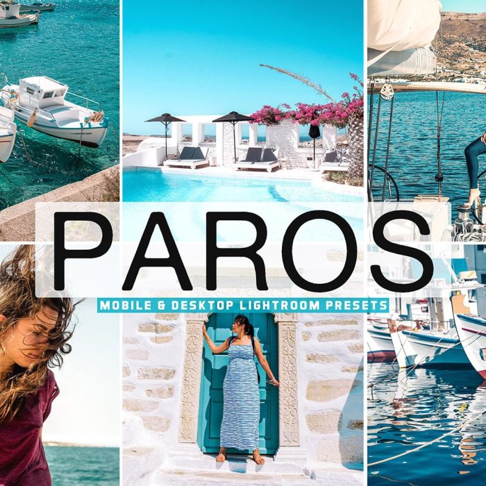 [旅拍LR预设]帕罗斯城市风光旅拍海滩派对人像写真LR预设/APP滤镜 Paros Lightroom Presets