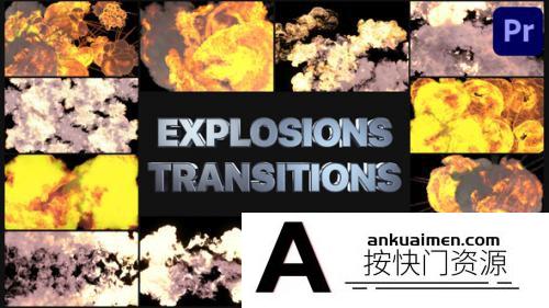 [Premiere转场]PR转场模板-Premiere Pro VFX,动态图形爆炸过渡转场模板