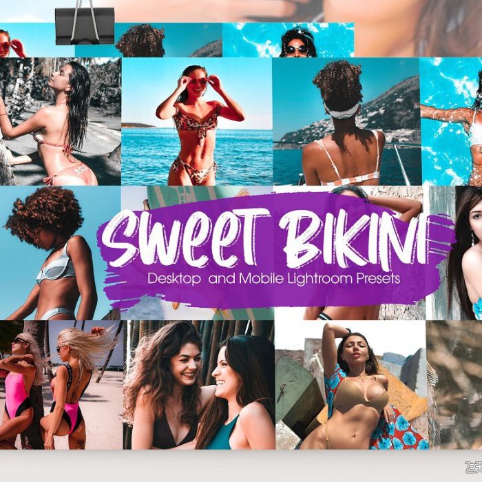 [人像LR预设]比基尼户外人像写真LR预设/APP滤镜 Sweet Bikini Lightroom Presets