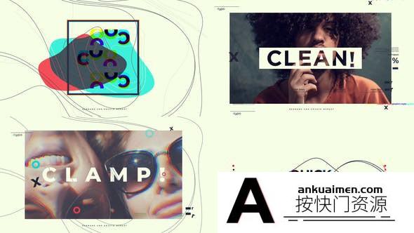 [图片展示]创意快闪文字图片开场AE模板- Stylish And Dynamic Stomp Opener