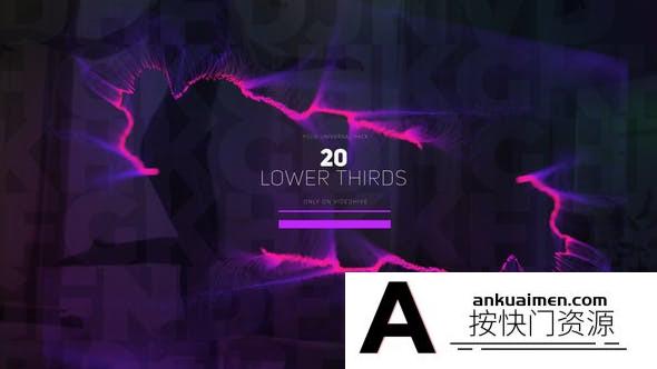 [文字标题]粒子人名字幕条动画AE模板- Particles and Modern Lower Thirds