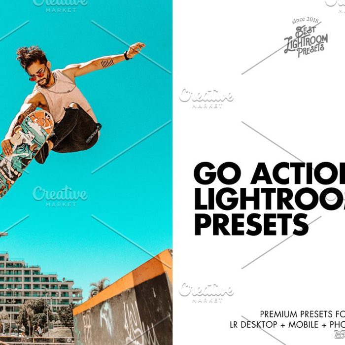 [人像LR预设]极限运动,滑板无人机航拍后期调色Lightroom预设  Lightroom Presets Action Sports