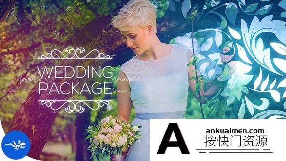 [婚礼AE模板]浪漫婚礼视频制作唯美效果AE模板
