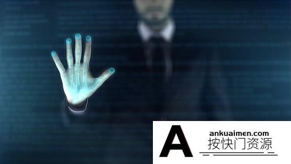 [开场片头]AE模板-实拍人物科技感全息操作动画片头 Holographic Display …