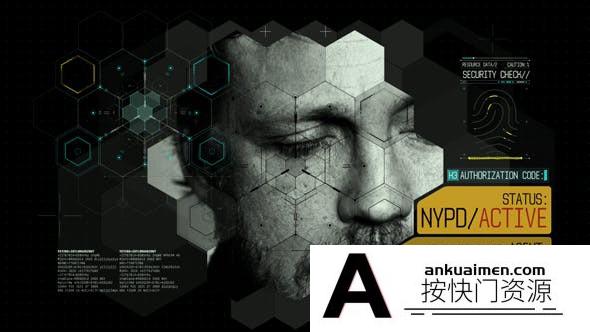 [HUD模板]神秘科技感HUD犯罪侦察包装片头AE模板- Secret Crime Investigatio