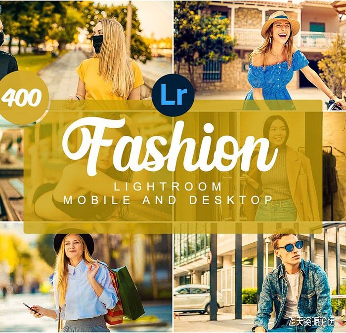 [人像LR预设]400个时尚街拍人像调色Lightroom预设与Lightroom移动手机APP预设(DNG)