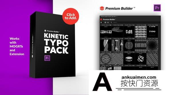 [Premiere预设]PR脚本-Premium Builder扩展130种创意文字标题排版动画预设包