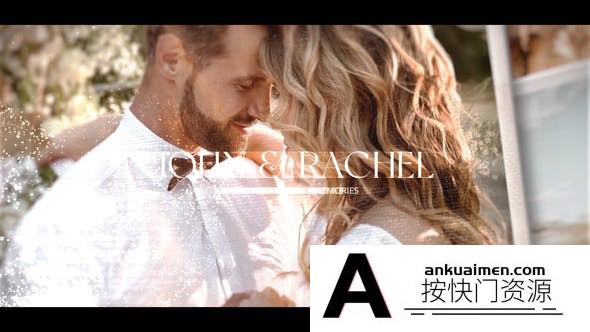 [婚礼AE模板]优雅粒子婚礼照片相册片头AE模板- Wedding Elegance