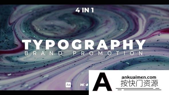 [文字标题]节奏感视频文字包装开场AE模板- Snap Typography Promo