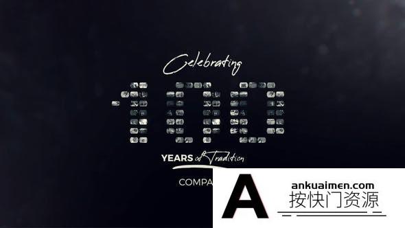 [logo模板]图片汇聚Logo文字动画AE模板- Mosaic Words