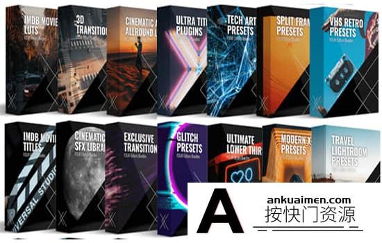 [Premiere预设]3000种音效视频LUTS调色预设PR预设合集包-FOUR Editors – Platinum Bundle