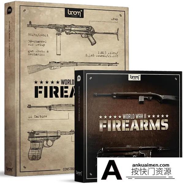 [音效素材]Boom Library 战争场景步枪手枪冲锋枪开枪无损音效素材2套合集