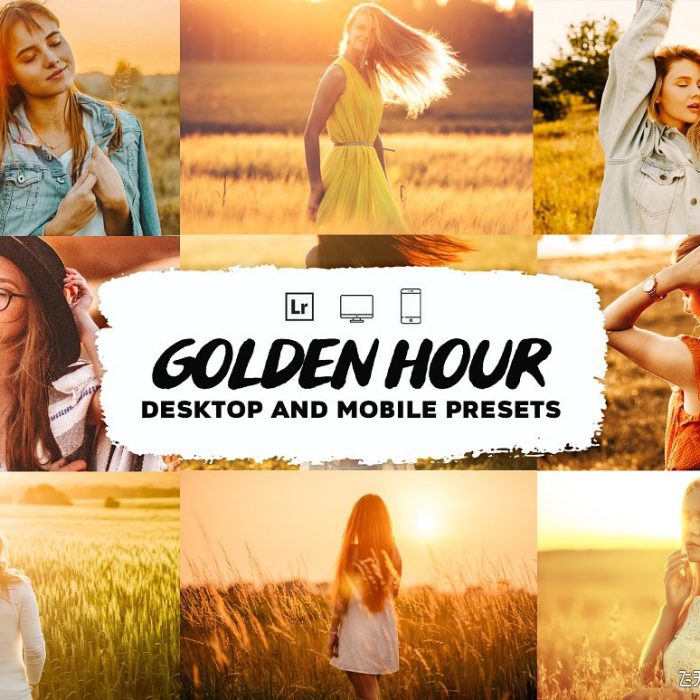 [人像LR预设]黄金时段逆光通透人像Lightroom预设/移动APP滤镜 Golden Hour Lightroom Presets