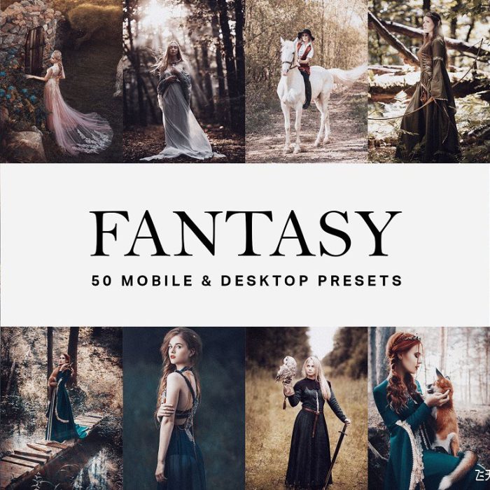 [胶片LR预设]50组完美超现实梦幻幻想电影色调Lightroom预设APP滤镜PS动作及LUT预设