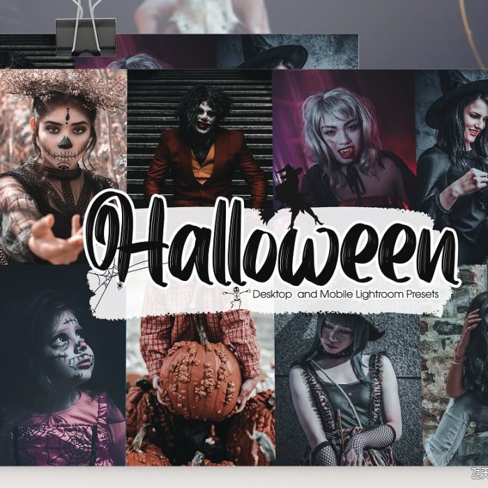 [人像LR预设]万圣节人像摄影后期Lightroom预设/APP滤镜 Halloween Lightroom Presets