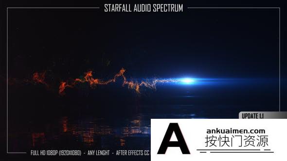 [创意特效]粒子光效拖尾音乐波形节奏动画AE模板- Starfall Audio Spectrum