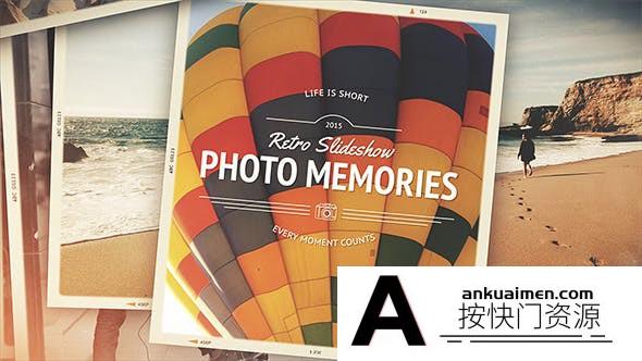 [相册AE模板]AE模板-回忆照片相册展示片头 Photo Memories – Retro Slideshow