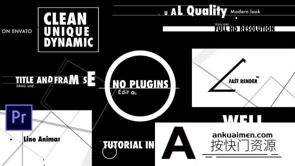 [Premiere模板]PR模板-15组社交媒体广告视频剪辑字幕文字标题模板 Titles And Frames