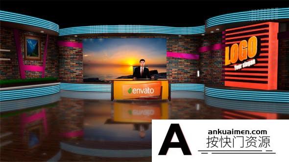 [三维AE模板]三维虚拟演播室动画AE模板- 3D Virtual Studio