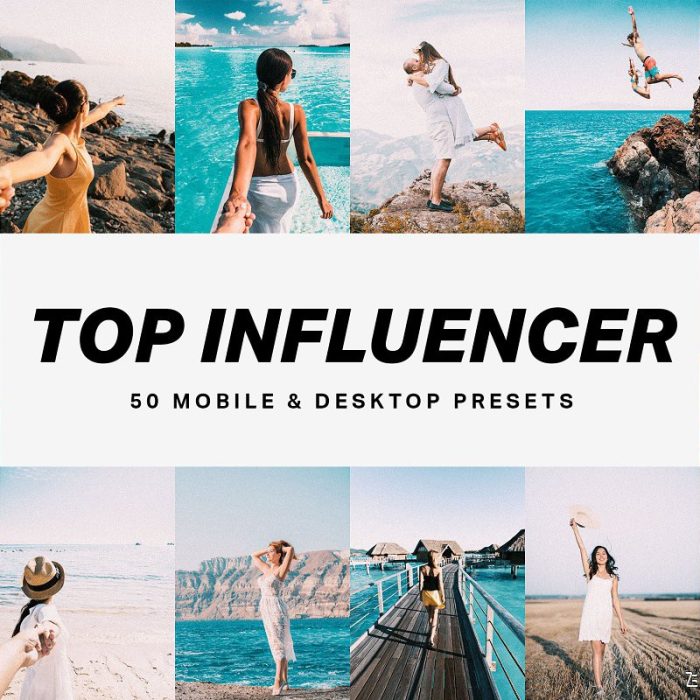 [胶片LR预设]顶级网红LR预设+旅拍视频剪辑LUT预设 50 Top Influencer Lightroom+LUT