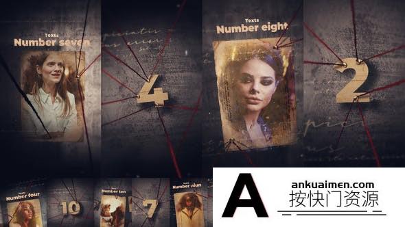 [创意特效]垂直竖屏历史事件排名介绍AE模板- Top 10 History Vertical Video