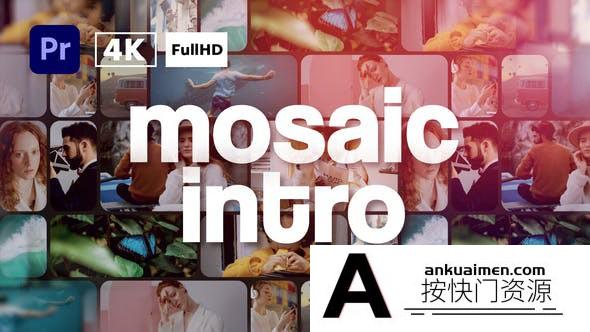 [Premiere预设]照片墙拼贴展示片头PR预设- Mosaic Multi Photo Intro