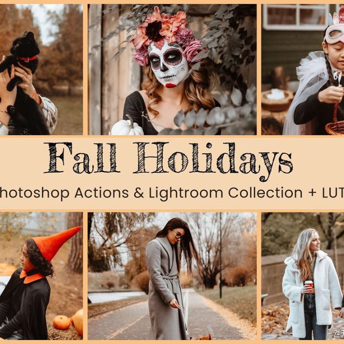 [人像LR预设]秋季通透暖色人像后期调色Lightroom预设及视频调色LUT预设