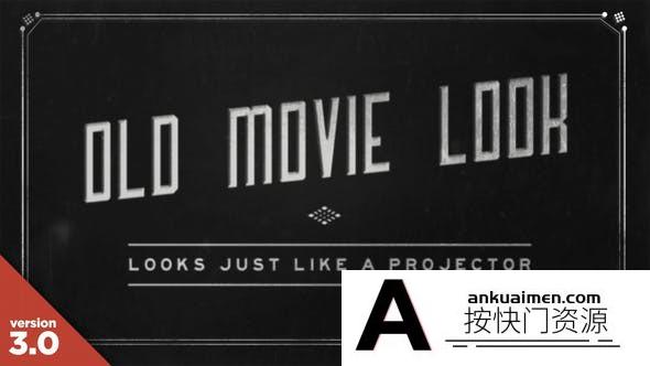 [文字标题]黑白默片老电影文字标题动画AE模板- Old Film Titles