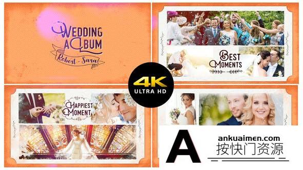 [婚礼AE模板]婚礼相册包装展示片头AE模板- Wedding Slideshow