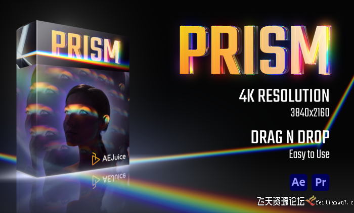 [Premiere模板]PR模板-61种唯美梦幻棱镜折射光学视频视觉特效PR模板素材