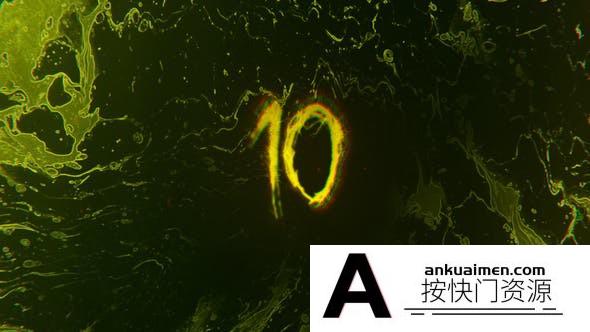 [Premiere预设]PR预设-恐怖倒计时片头动画 Horror Countdown Logo