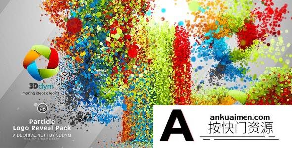 [logo模板]粒子汇聚消散Logo标志动画AE模板- Simple Logo Reveals