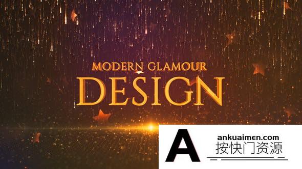 [开场片头]金色粒子升降背景颁奖典礼文字标题片头AE模板- Luxury Titles.